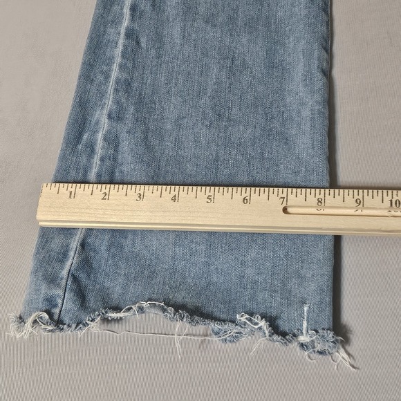 Paige Jeans Womens Size 31x31 Manhattan  Raw Hem Blue Denim Pants - Picture 9 of 11